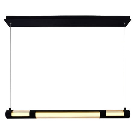 CWL Lighting Neva 3-124.5" 1-Light Glass LED Integrated Chandelier in Black