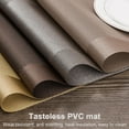 thumbnail image 6 of PVC Placemats 6 PCS of Non-Slip Place Mats Washable Vinyl Table Mats for Dining Table, Parties, Farmhouse, Thanksgiving, Christmas & Gathering 12x18 inches Set of 6 Gold Brown, 6 of 7