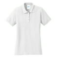 thumbnail image 5 of Womens Core Blend Cotton/Polyester Pique Polo White Small, 5 of 6