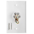 thumbnail image 3 of Cmple - Single RJ11 Connector with 4 Conductors Phone Wall Plate Jack 6P4C Telephone Single Jack Wallplate with Screws, 3 of 3