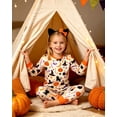 thumbnail image 5 of Aideaone Kids Halloween Pajamas Set Long Sleeve Sleepwear for Boys and Girls Ages 2 8 Years Spooky Printed Top and Pants, 5 of 8