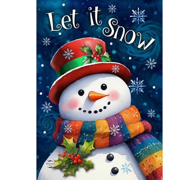 Briarwood Lane Garden Flag 12x18 For Outdoor Friendly Winter Snowman For Winter Garden Flag Flags For Outside