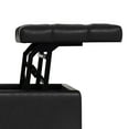 thumbnail image 6 of Simpli Home Harrison 30 inch Wide Transitional Square Small Coffee Table Storage Ottoman in Distressed Black Vegan Faux Leather, 6 of 15