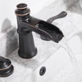 thumbnail image 5 of AWZTOO Widespread Waterfall Bathroom Faucet With Drain Assembly 3 Hole Bathroom Sink Faucets Double Handle 8 Inch Basin Vanity Taps Oil Rubbed Bronze, 5 of 5