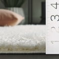 thumbnail image 4 of SAFAVIEH Lindsay Deborah Solid Polyester Shag Area Rug, Ivory, 5'3" x 7'6", 4 of 7