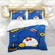 thumbnail image 5 of Tuxedo Sam Conjunto de sábanas temático, trío de piezas, cómodo y amigable con la piel, diseño único, regalo de decoración para el hogar para familiares, amigos y fans,173cm *218cm, 5 of 6