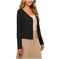 thumbnail image 3 of Tqcoqu Women's 2026 Summer Lightweight Cardigan,Open Front Casual Long Sleeve Button Beach Cover Up Tops,Black Women's S-XXL, 3 of 6