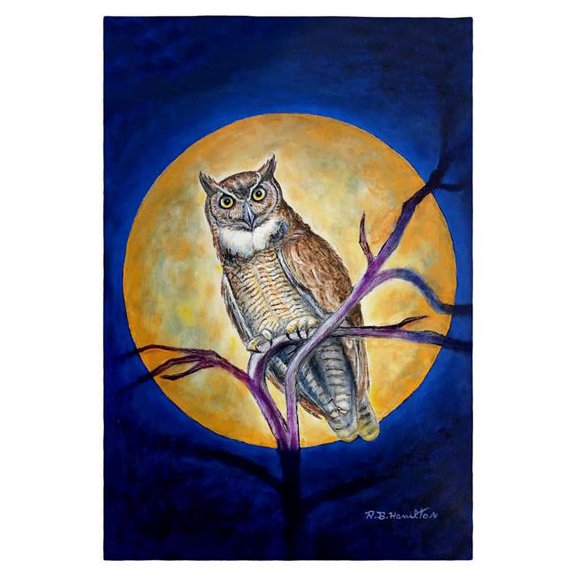 Betsy Drake Interiors Owl in Moon Guest Towel