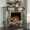 Antique Platinum Fin, variant on Bowery Hill Rectangular Wooden Fireplace in Bone White Finish