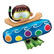 40 inch Luau Party Swimmer Boy Foil Mylar Balloon - Party Supplies Decorations