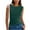 Green, variant on Summer Womens Plus Size Tank Tops Solid Color Bow Crossshoulder Casual Padded Tank Tops — Army Green∣L