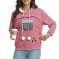 thumbnail image 4 of Unisex Big Pouch Hoodie Long Sleeve Pet Cat Dog Holder Carrier Pullover Fleece Sweatshirt Large Pocket Cute Hoodies Plus Size, 4 of 6