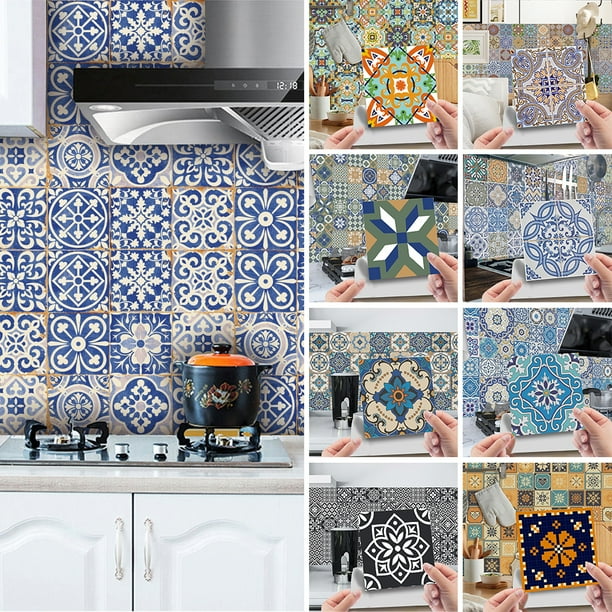 CUH Waterproof Tiles Mosaic Wall Sticker Kitchen backsplash Bathroom Floor Adhesive Modern