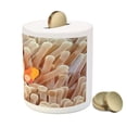 thumbnail image 3 of Ocean Piggy Bank, Clown Fish Swimming in Tentacles in Pacific Ocean Bali Indonesia Marine Wildlife, Ceramic Coin Bank Money Box for Cash Saving, 3.6" X 3.2", Beige Orange, by Ambesonne, 3 of 4