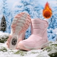 thumbnail image 7 of Gvdentm Snow Boots Toddlers Toddler Boys Girls Winter Warm Shoes Water-Resistant Comfy Non-Slip Snow Boots Cold Weather Insulated Outdoor Walking Shoe(Pink,2), 7 of 7