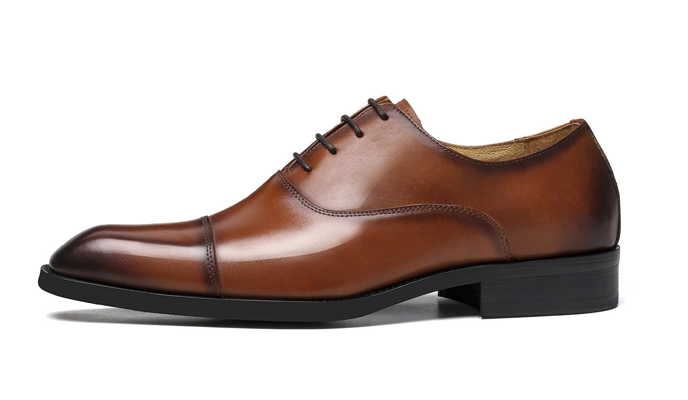 popular brown dress shoes The Black Tux Leather Shoes In Brown