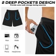 thumbnail image 3 of Pantalones cortos deportivos BALENNZ para hombre con bolsillos y cintura elástica, 3 of 5