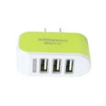 thumbnail image 2 of MesaSe Universal Candy Color 3 USB Multi-Port Wall Charger US Plug Wall Adapter Cube Block AC 110-220V 5V, 2 of 4