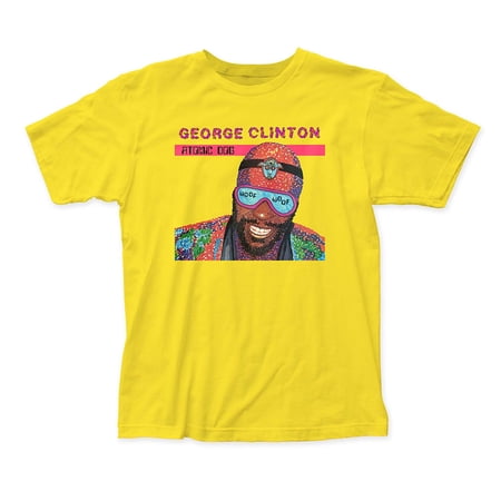 Men's George Clinton & Parliament Funkadelic Atomic Dog Slim Fit T-shirt Small Yellow
