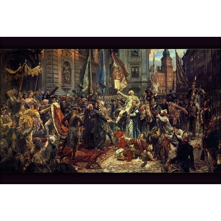 24"x36" Gallery Poster, Adoption of the Polish Constitution of May 3, 1791 by jan matejko
