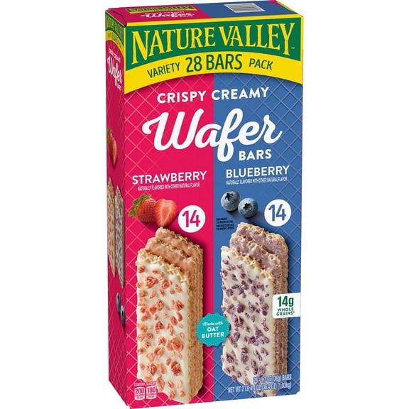 Nature Valley Crispy Creamy Wafer Bars Variety Pack 28 Count, 36.4 oz