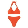 thumbnail image 4 of UTSJKR Women Sexy Bikini Set Push-Up Padded Swimwear Swimsuit Bathing Bandage Beachwear Sexy Backless Strap Bikini Swimsuit Orange M, 4 of 9