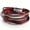 Wine Red E540068P-004, variant on 1pc Multi-Layered Leather Bracelet for Men Women, Stylish Design Double Wrap Long Bracelet with Rhinestones, Party Jewelry, Gifts for Home Girlfriend Boyfriend, Bracelets for Couples