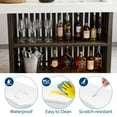 thumbnail image 6 of 63 Inch Home Bar Table with 2-Tier Storage & Footrest, Mini Coffee Bar Pub Table, Kitchen Island for Dining Room, Bistro, Living Room, 6 of 7