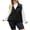Black, variant on NAYTOAO Women Plus Size Quilted Puffer Vest for Women, Water‑Resistant Stand Collar Sleeveless Gilet with Pockets & Drawstring Hem