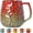 18oz - Red-Green, variant on 18oz Red & Green Kiln-Change Ceramic Coffee Mug, Handcrafted Hammered Texture Ceramic Mug with Handle, Microwave & Dishwasher Safe, for Coffee Lovers, Office Daily Use
