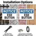 thumbnail image 3 of ESD Button OSHA Notice Aluminum Sign 24 Inch x 18 Inch - 10 Pack, 3 of 8