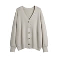 thumbnail image 4 of Baberdicy Cardigan Sweaters for Women, Women Casual V Neck Long Sleeve Sweater Fashion Solid Cardigan Jacket V Neck Cardigan Sweaters for Women L, 4 of 7