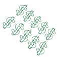 thumbnail image 3 of Special Shaped Paper Clips, Compact Green Skid Resistance Smoothly Lovely Reliable Multipurpose Dollar Shape 100pcs Mini Paper Clips  For Dormitory For Office, 3 of 8