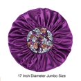 thumbnail image 4 of Gorro de seda con forma de capó Isshin Beauty, extra grande, morado y verde azulado, 4 of 7