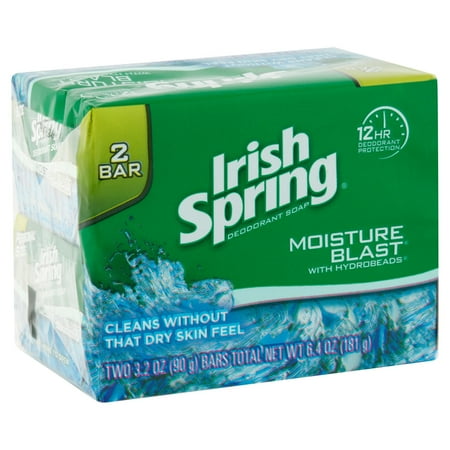 Irish Spring Moisture Blast Moisturizing Bar Soap 2 Count