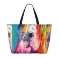 thumbnail image 2 of Easygdp Watercolor White Horse Bolsa de Viaje de Playa de Gran Capacidad, Bolsa Tote Perfecta para la Playa, Escapadas de Fin de Semana y Viajes, 2 of 7