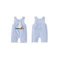 thumbnail image 2 of Aojekbee Baby Boy Easter Romper 0-18M Sleeveless Round Neck Bunny Embroidery Jumpsuit Newborn Playsuit, 2 of 9