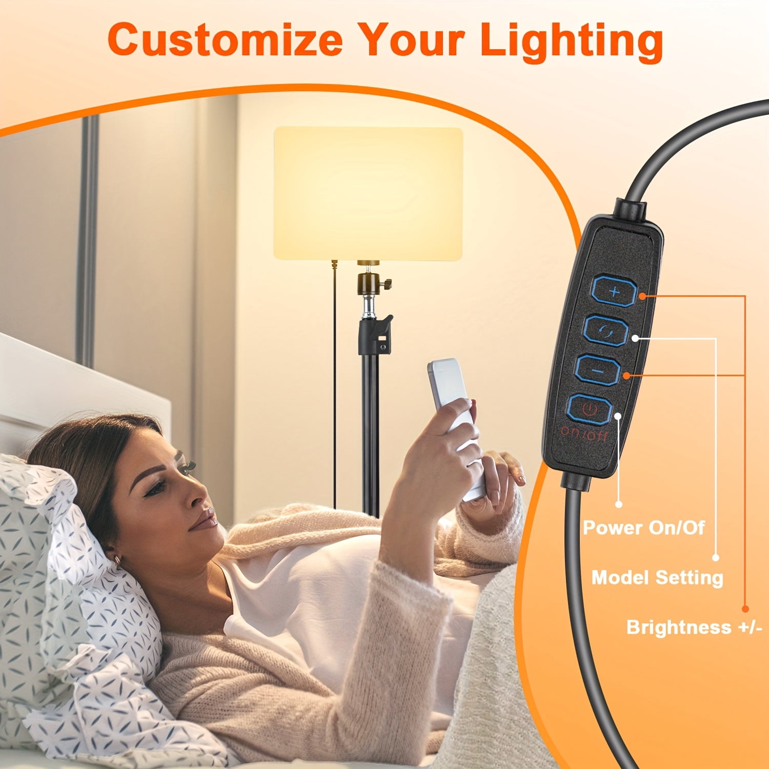 Zomei 10" LED Video Light Kit with 63" Tripod Stand - Dimmable Studio Lighting for YouTube/TikTok/Live Streaming （Pack of 1）