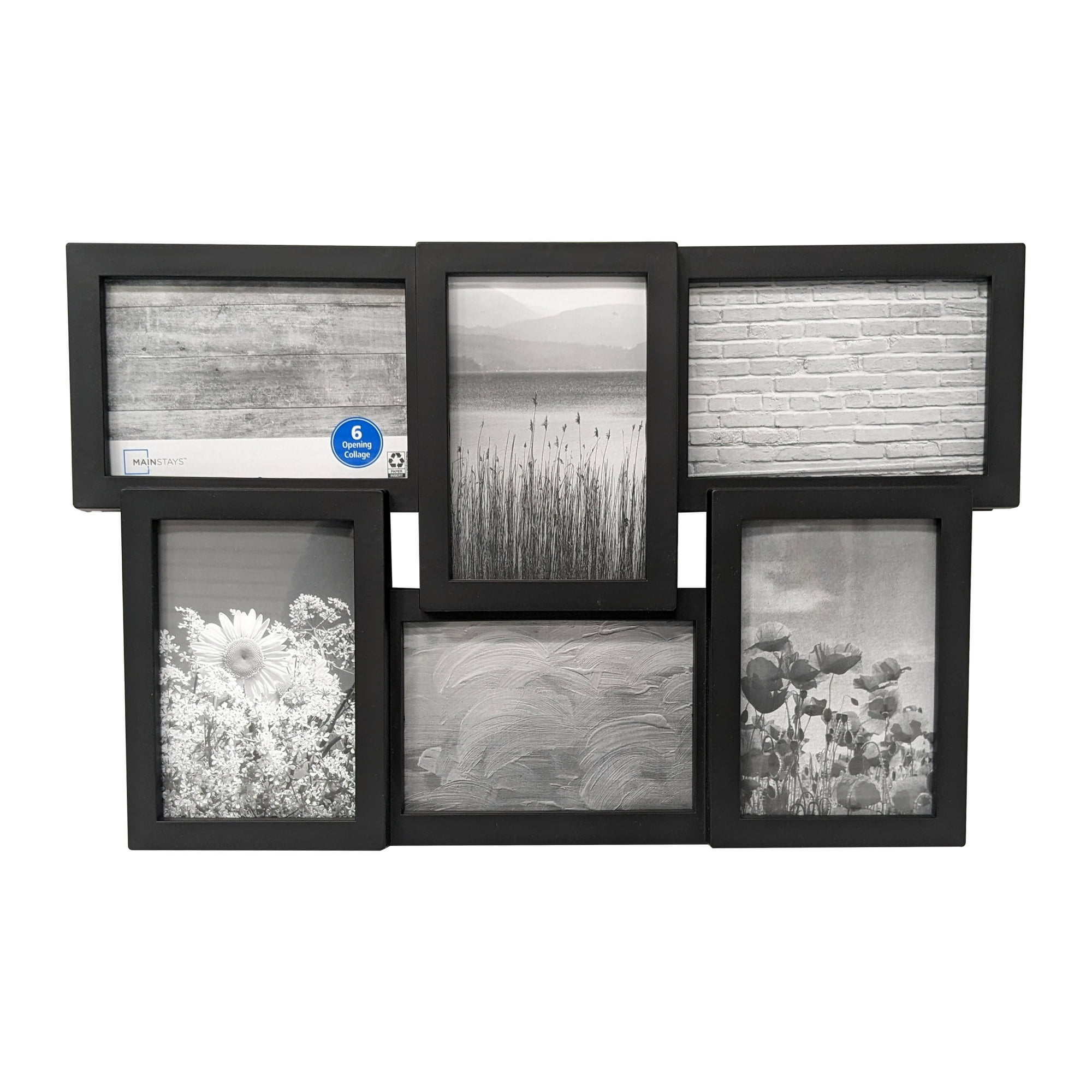 Mainstays – 4x6 Picture Frame – Black Gallery 6 Photo Linear Program Wall Photo Frame