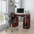 thumbnail image 2 of Techni Mobili Atea Wood Computer Desk in Mahogany, 2 of 8