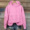 thumbnail image 2 of GTEYOIJN Hoodies Women Womens Floral Lace Hoodie Elegant Pullover Sweatshirt Soft Fleece Oversized Fall Winter Athleisure Streetwear, 2 of 3