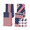 thumbnail image 2 of Linnome Independence Day Star Themed Snack Stand Up Pouch Party Sealing Sticker Paper Bag Decor Random Patterns Multicolor 17.7x12x8cm, 2 of 7