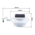 thumbnail image 2 of LLC Solar Powered LED Wall Lights for Outdoor Garden and Fence - White Shell, White Light, 2 of 4