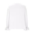 thumbnail image 5 of hotojiny Button down Shirt for Women Fashion Long Sleeve Basic Top Spring Crew Neck Clothes, 5 of 7