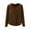 Brown, variant on Prolriy Womens Thermal Tops Women Autumn and Winter Casual Solid Color Round Neck Thickened Warm Top Long Sleeve Shirts for Women, Womens Tops Pink L