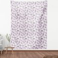 thumbnail image 4 of Floral Fabric by the Yard Upholstery, Bluebell Bouquets Beauty Fragrance Spring Buds Meadow Flowers Pattern, Decorative Fabric for DIY and Home Accents, Lilac White and Green by Ambesonne, 4 of 5