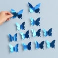 thumbnail image 3 of Fimosne 12Pcs Butterfly Wall Decals, DIY 3D Mirror Butterfly Stickers, Removable Wall Decals for Birthday Party Bedroom School Bathroom Living Room Decor, 3 of 4