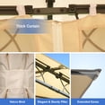 thumbnail image 5 of Seizeen 12 x 11ft Outdoor Gazebo W/Netting, Patio Easy-to-Install Gazebo Canopy Tent With Corner Curtain, Suitable For Backyard, Party, BBQ, Beige, 5 of 11