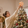 thumbnail image 6 of Candyland Christmas Decorations 4 Inch Orange Lollipop Tree Topper Christmas Decorations for Home Indoor Christmas Decorations for Holiday Party Display 1 Piece, 6 of 7