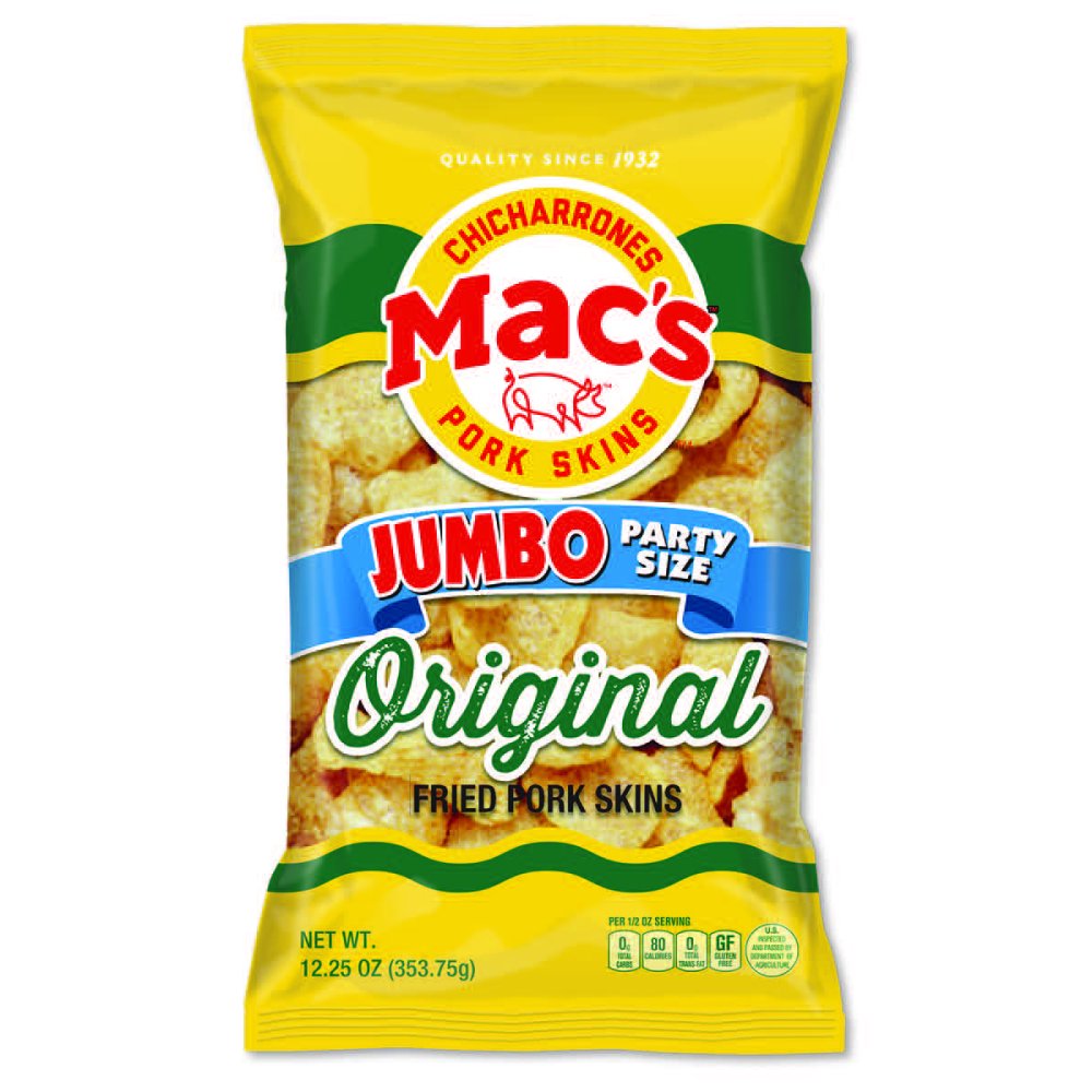Mac's Original Pork Skins, Jumbo Size, 12.25 oz.